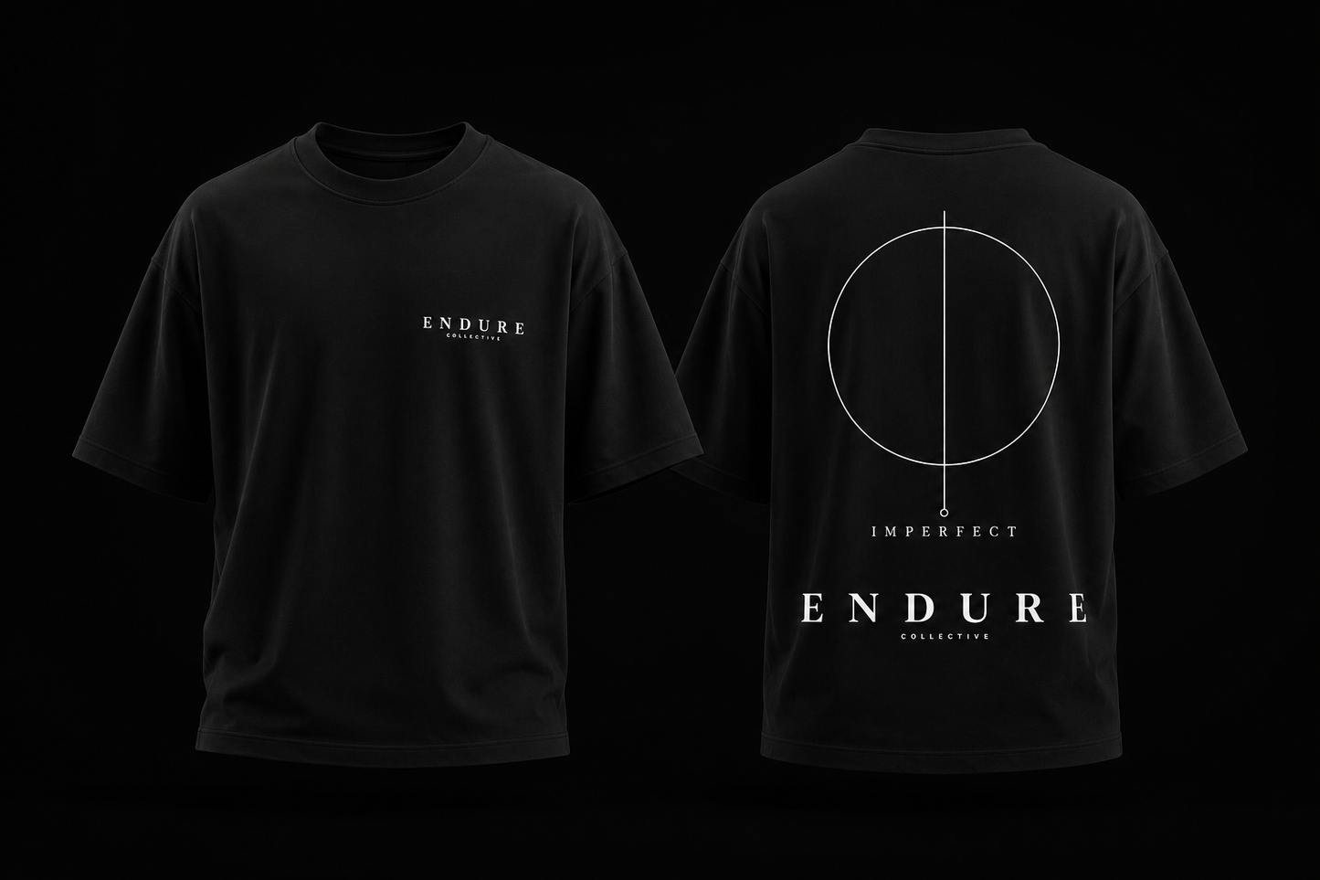 Black Imperfect Circle Oversized T-Shirt