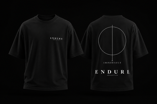 Black Imperfect Circle Oversized T-Shirt